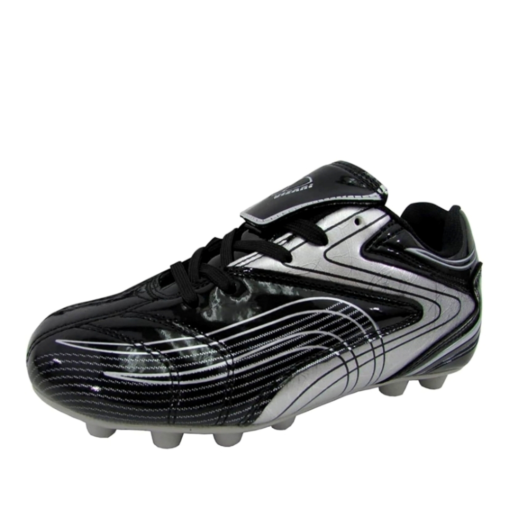 Black and Silver Soccer Cleats For Toddlers Size 7.5 C